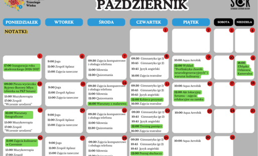 plan na paædziernik